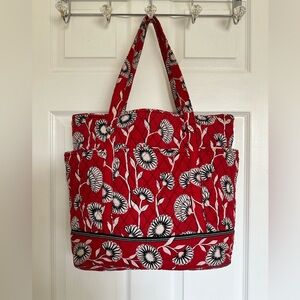 Vera Bradley Deco Daisy Red Bag